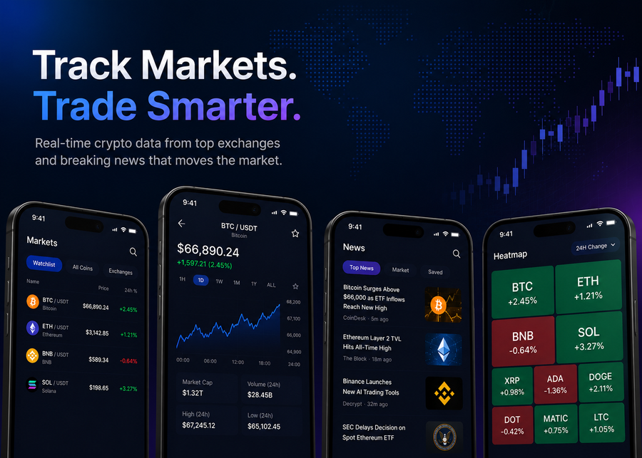 Crypto Market Data & News Tracker App