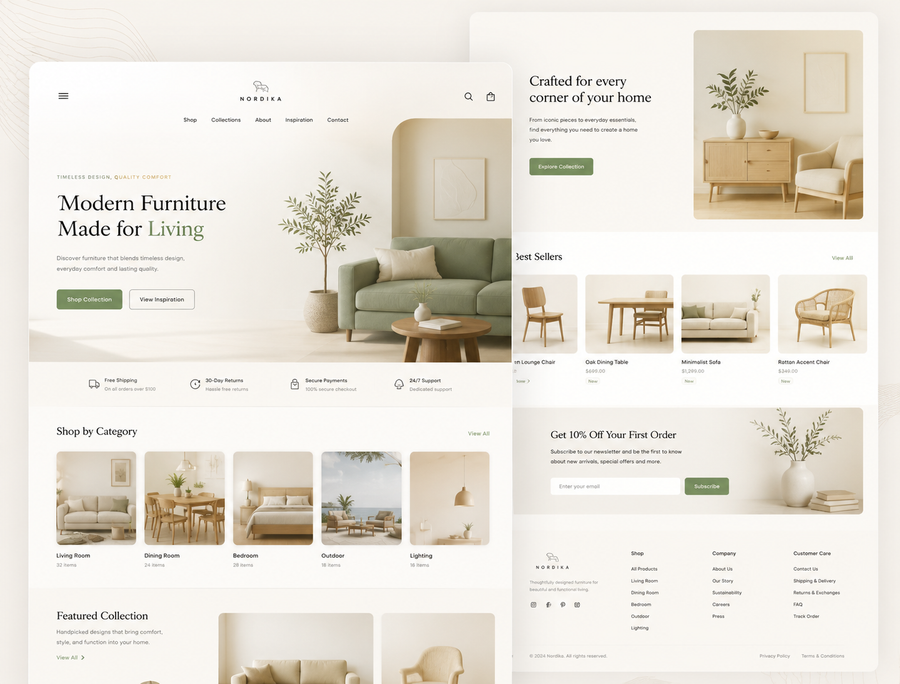 Modern Furniture & Home Living Website