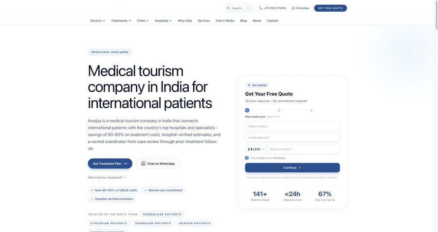 Arodya: Medical Tourism Platform for International Patients