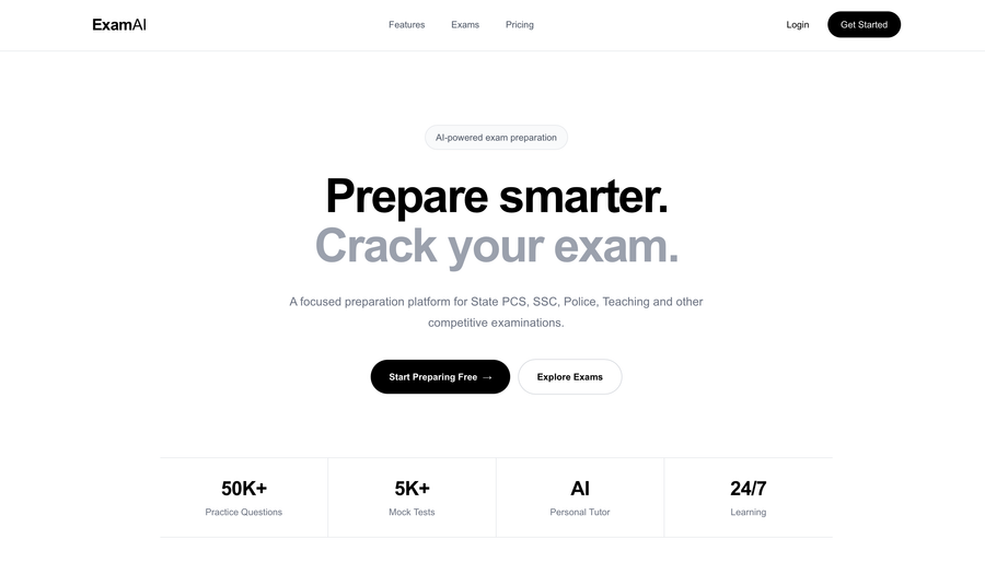 ExamAI — AI-Powered Exam Preparation SaaS